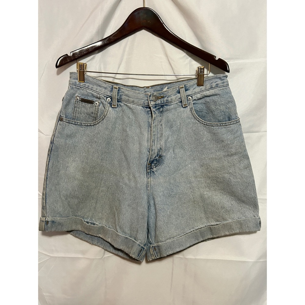 Calvin Klein Womens Light Wash Denim Cuffed Walk Shorts Size 15/16 100% cotton